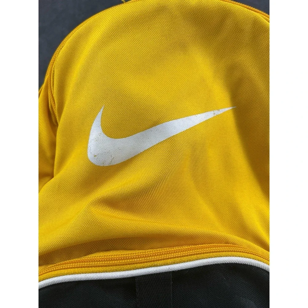 Rare VTG Nike Y2K Soccer Backpack #13 Yellow Black School Sports Bag Unisex